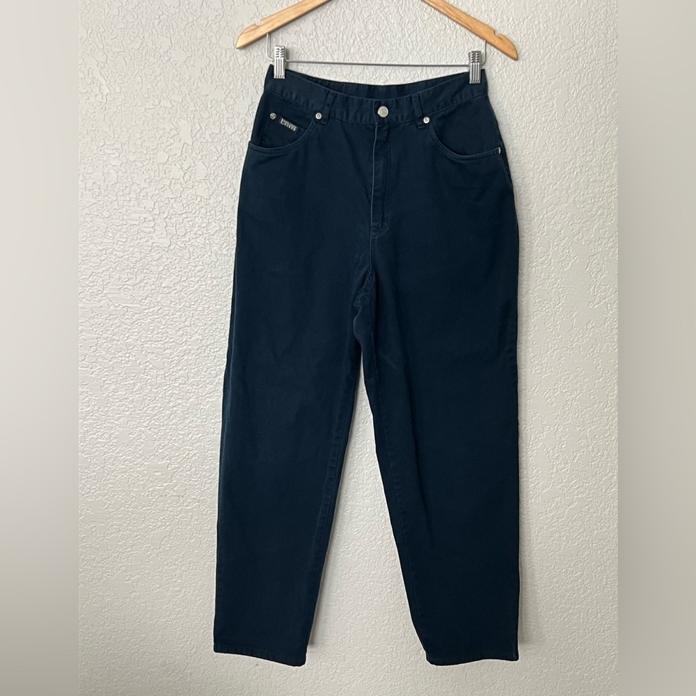Lauren Ralph Lauren Dark Navy Cotton Flat Front Pants size S 10